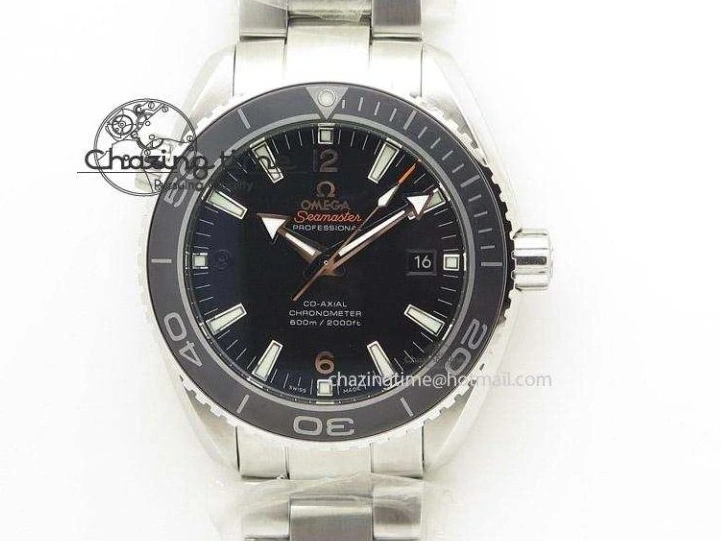 0118 Speedmaster MoonWatch  Apollo 16 Black Dial On SS Bracelet Supportive 8231